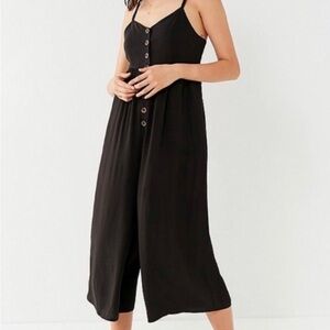Urban Outfitters Black Button Front Jumpsuit